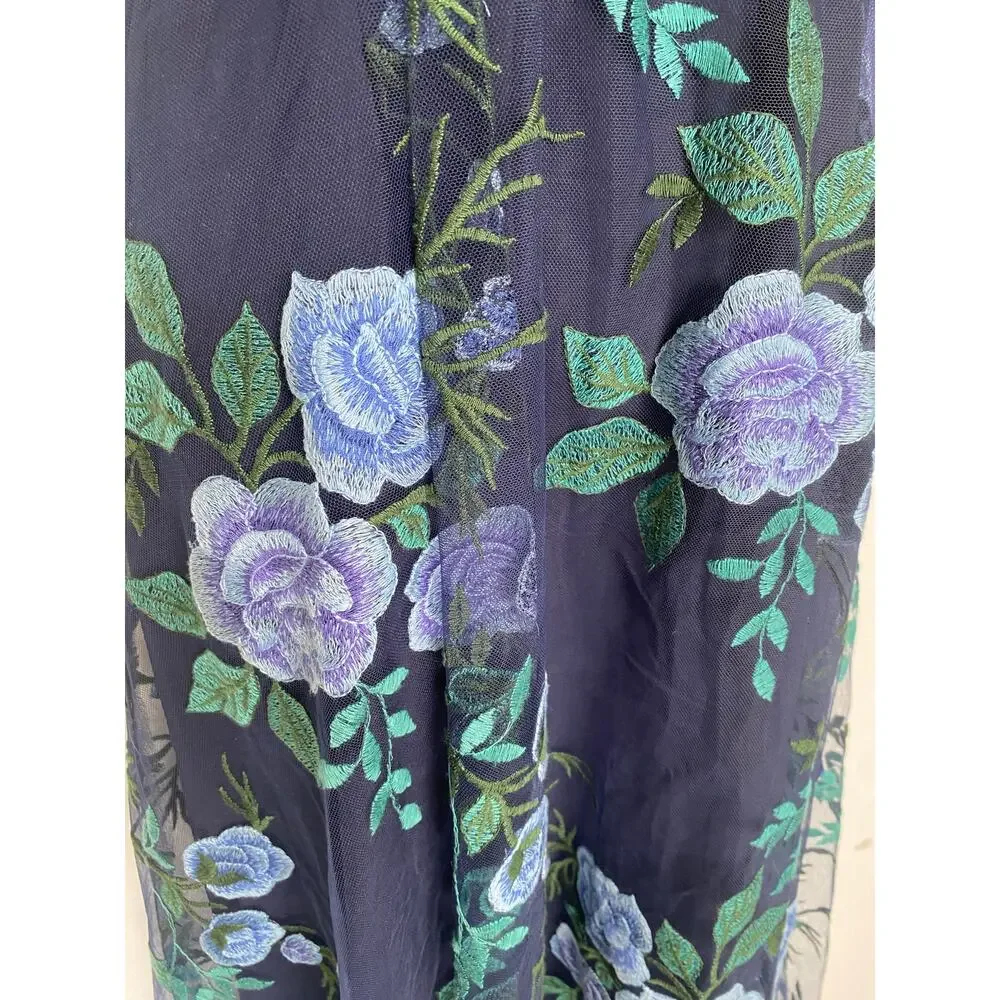 Tahari ASL Floral Embroidered Dress Size 6 - Picture 5 of 11